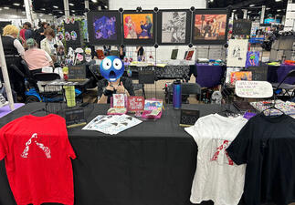 A photo of my booth at ThyGeekdom con