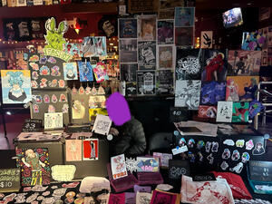 My shared booth with Teashot at Anime Night Live 2025 in Baltimore