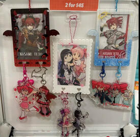 Original concept acrylic photocard holders. Template and concept for holes at the bottom to hold charms created by me