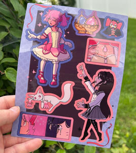 Sticker sheet of my fandom artwork