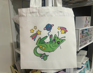 Sublimated tote bag
